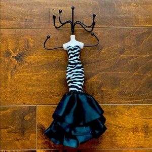 Zebra print Bracelet/necklace Stand